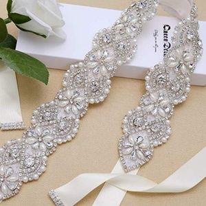 QueenDream Bridal Beaded Sash Belt